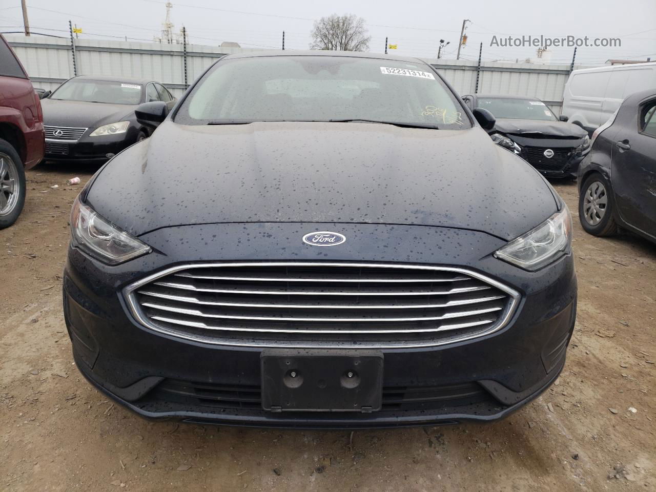 2020 Ford Fusion Se Черный vin: 3FA6P0HD5LR144795