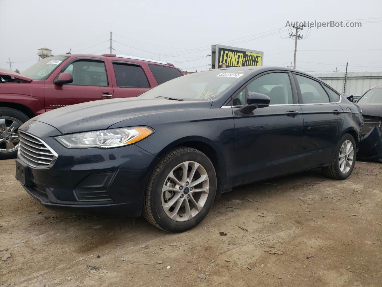 2020 Ford Fusion Se Черный vin: 3FA6P0HD5LR144795