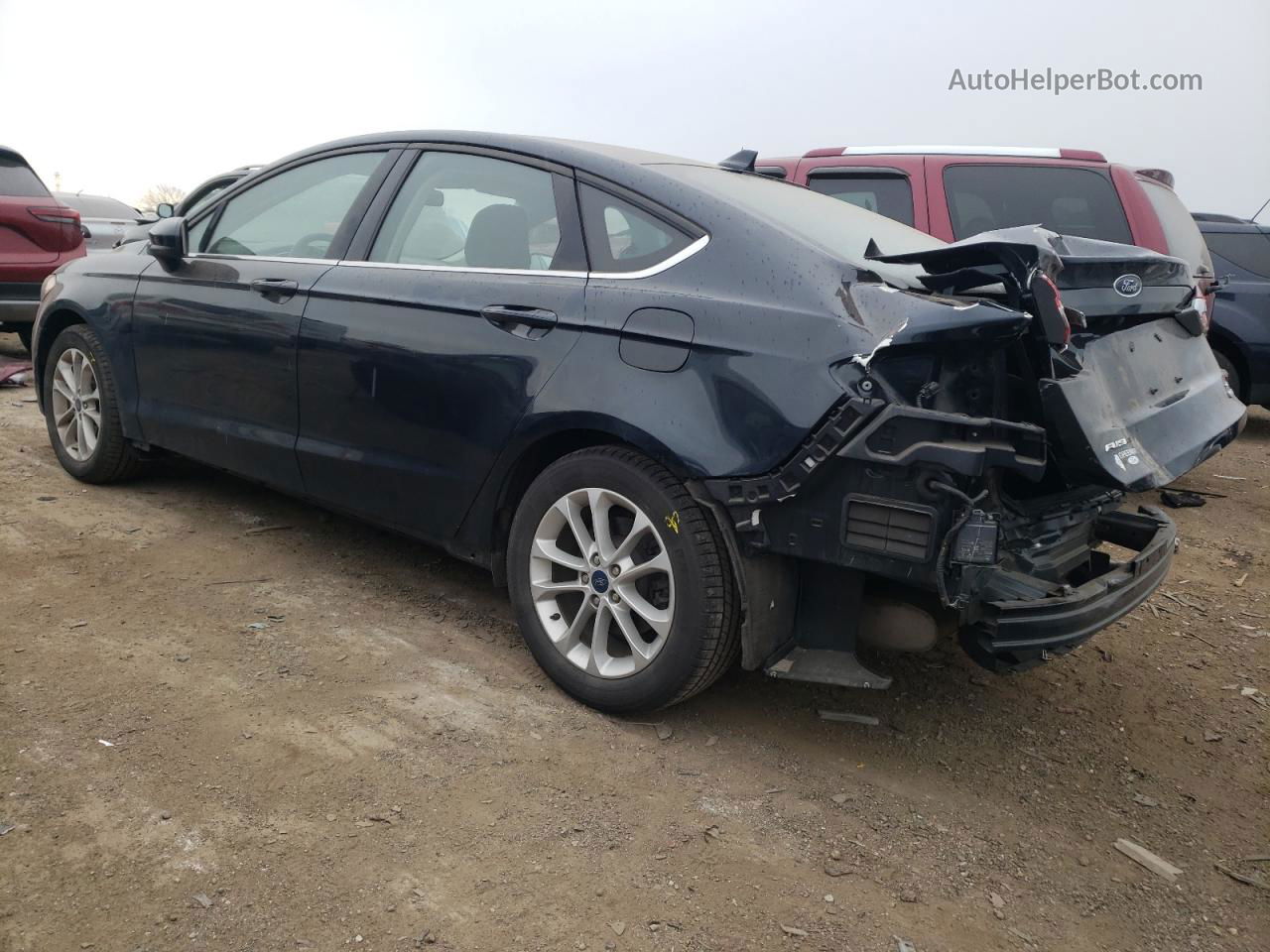 2020 Ford Fusion Se Черный vin: 3FA6P0HD5LR144795