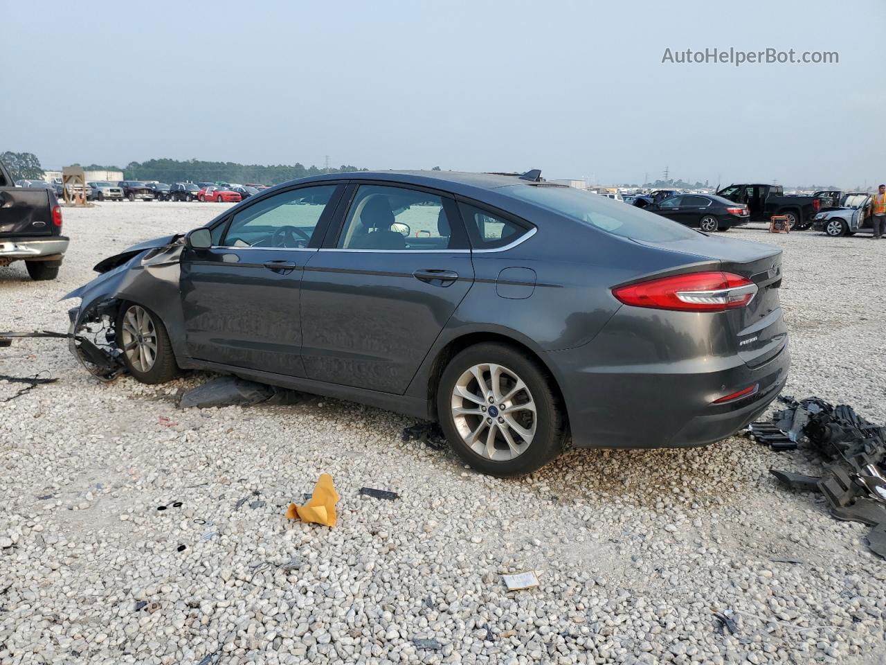 2020 Ford Fusion Se Gray vin: 3FA6P0HD5LR150192