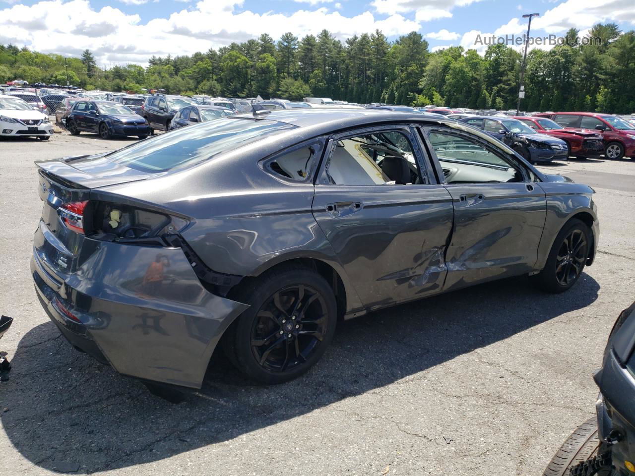 2020 Ford Fusion Se Серый vin: 3FA6P0HD5LR157918