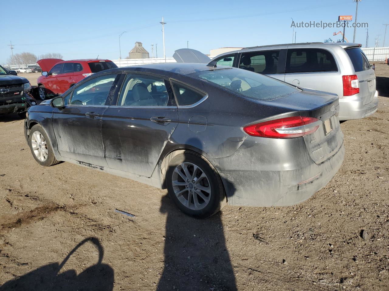 2020 Ford Fusion Se Gray vin: 3FA6P0HD5LR170622