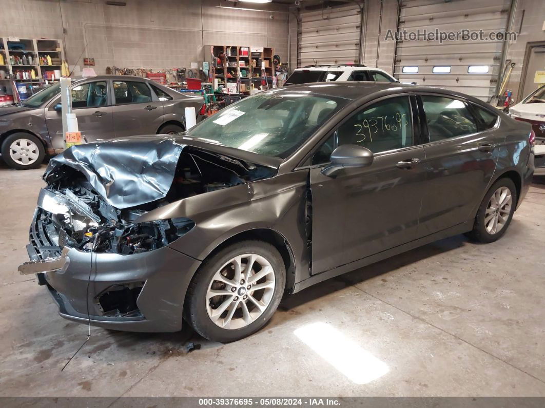 2020 Ford Fusion Se Gray vin: 3FA6P0HD5LR185573