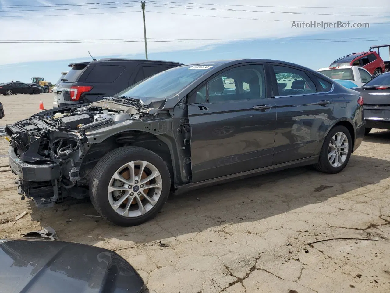 2020 Ford Fusion Se Серый vin: 3FA6P0HD5LR223917