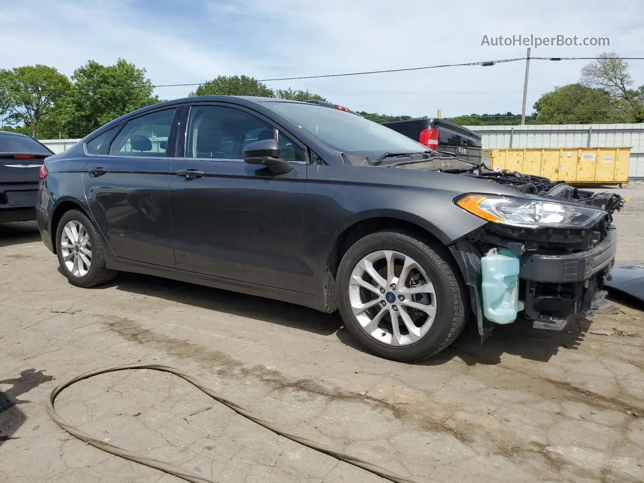 2020 Ford Fusion Se Gray vin: 3FA6P0HD5LR223917