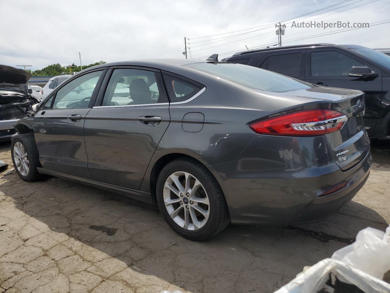 2020 Ford Fusion Se Gray vin: 3FA6P0HD5LR223917