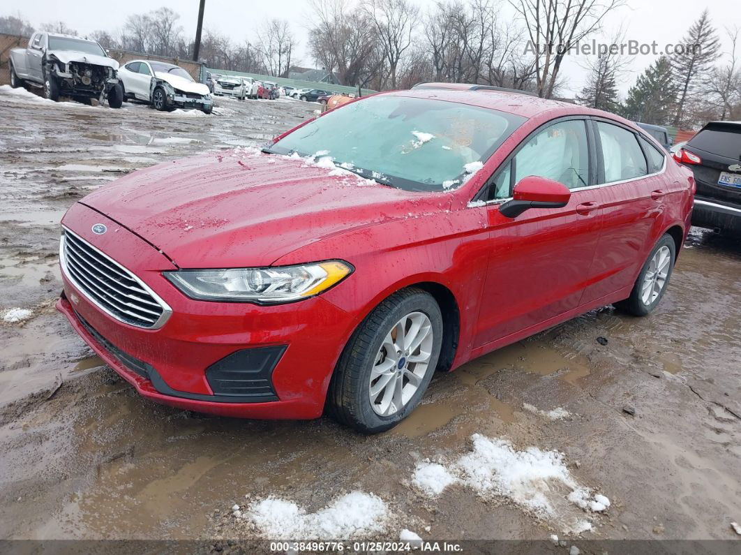 2020 Ford Fusion Se Red vin: 3FA6P0HD5LR228129