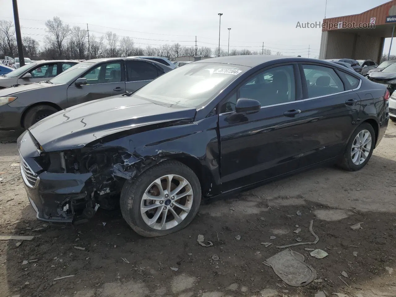 2020 Ford Fusion Se Blue vin: 3FA6P0HD5LR247473