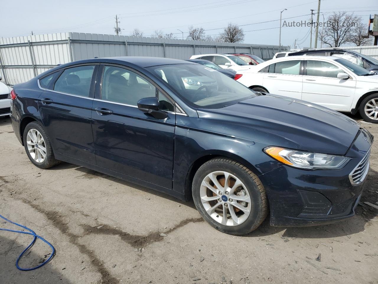 2020 Ford Fusion Se Синий vin: 3FA6P0HD5LR247473