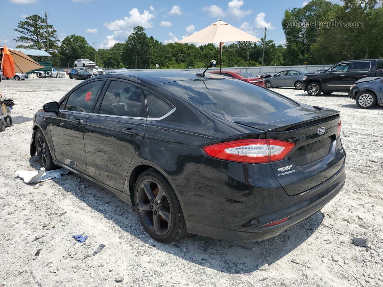 2014 Ford Fusion Se Black vin: 3FA6P0HD6ER133419