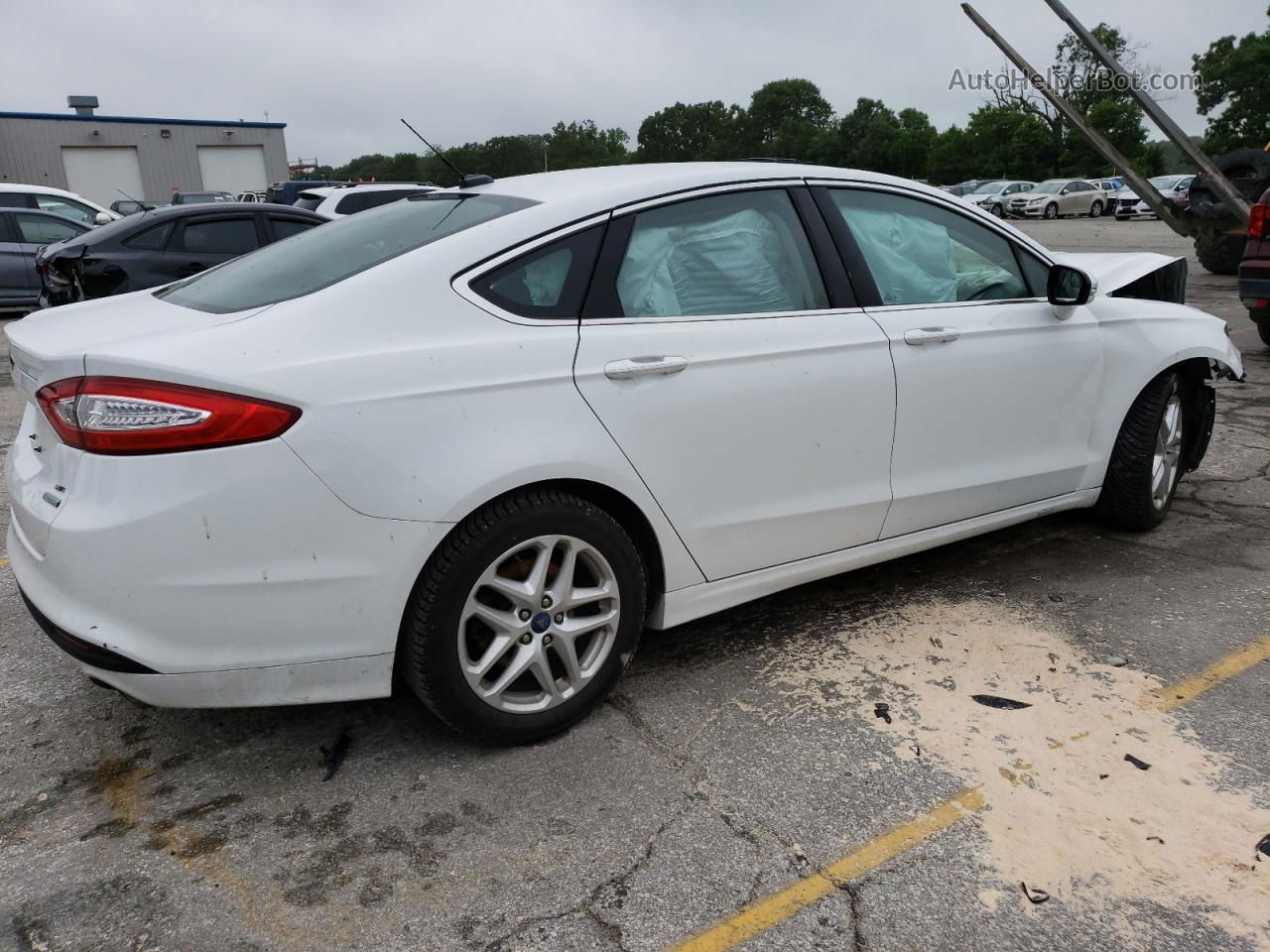 2014 Ford Fusion Se White vin: 3FA6P0HD6ER143867