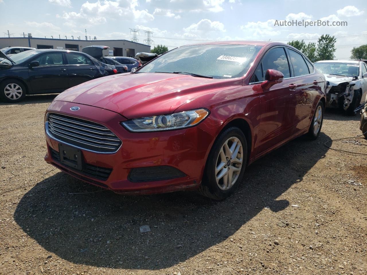 2014 Ford Fusion Se Красный vin: 3FA6P0HD6ER147465