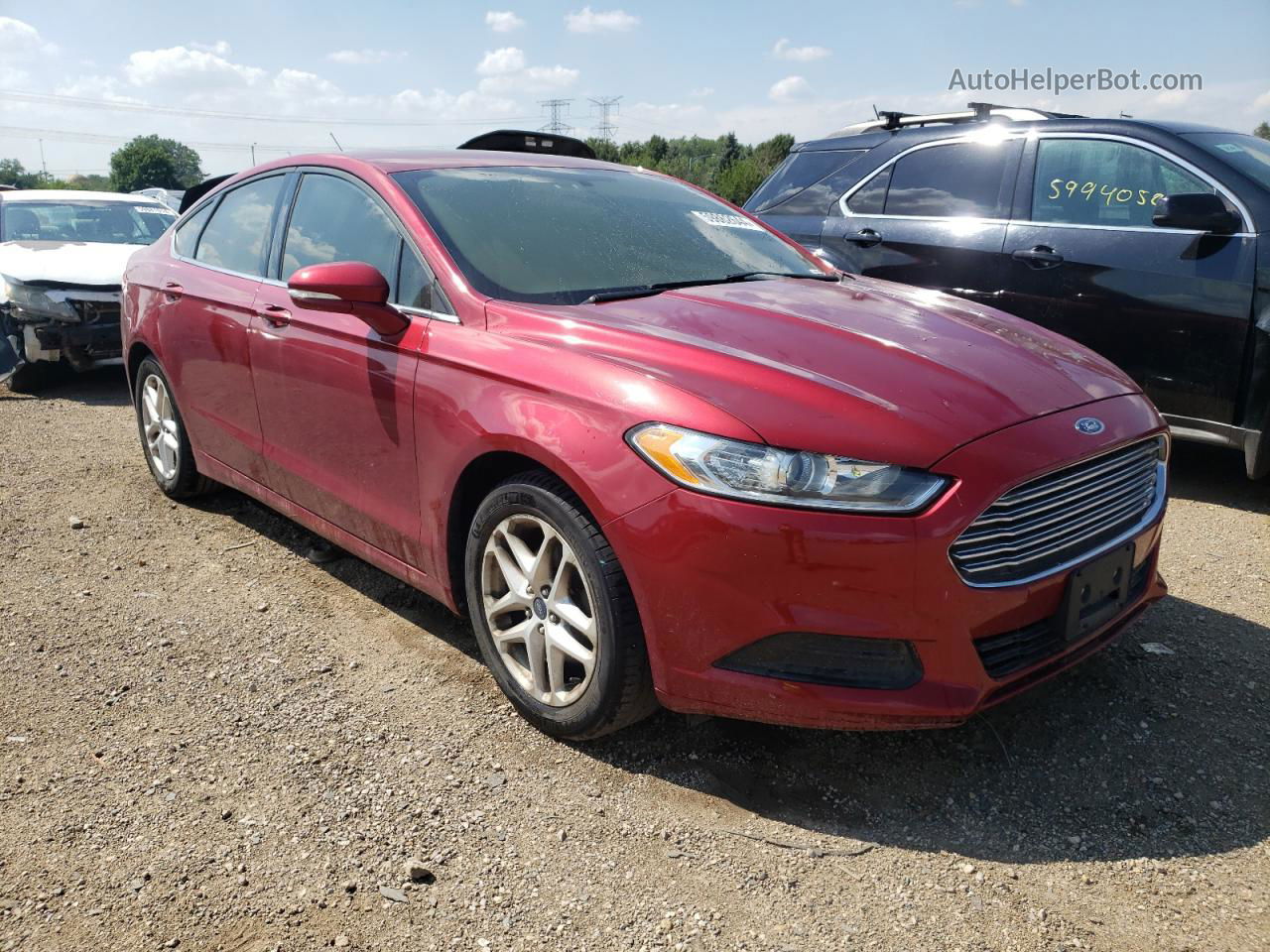 2014 Ford Fusion Se Красный vin: 3FA6P0HD6ER147465