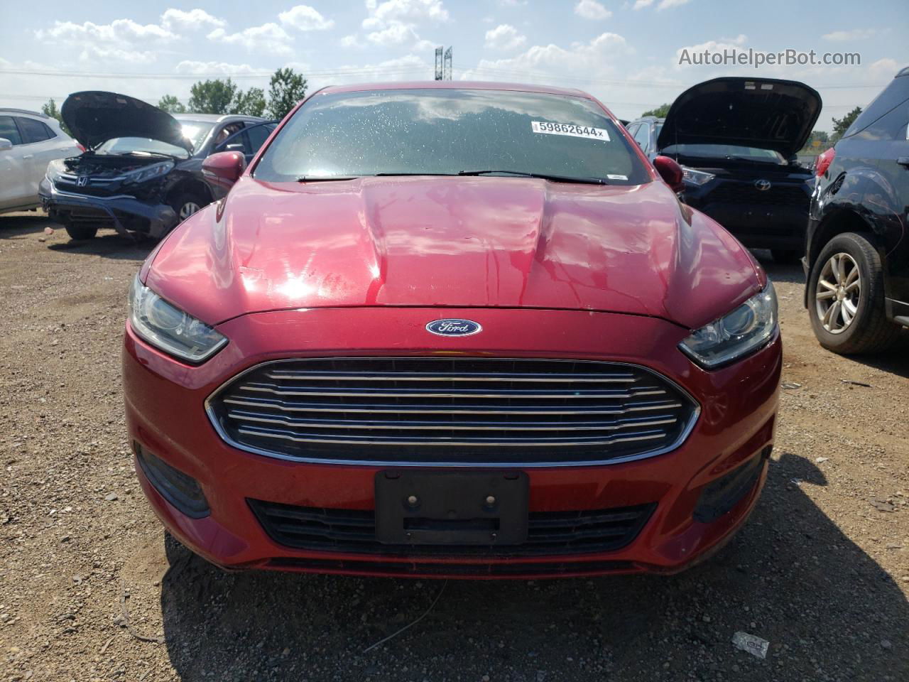 2014 Ford Fusion Se Красный vin: 3FA6P0HD6ER147465