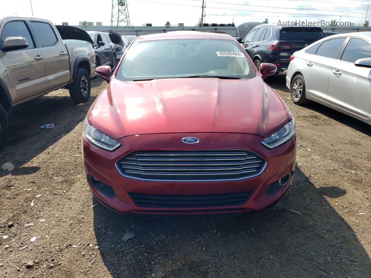 2014 Ford Fusion Se Burgundy vin: 3FA6P0HD6ER218406