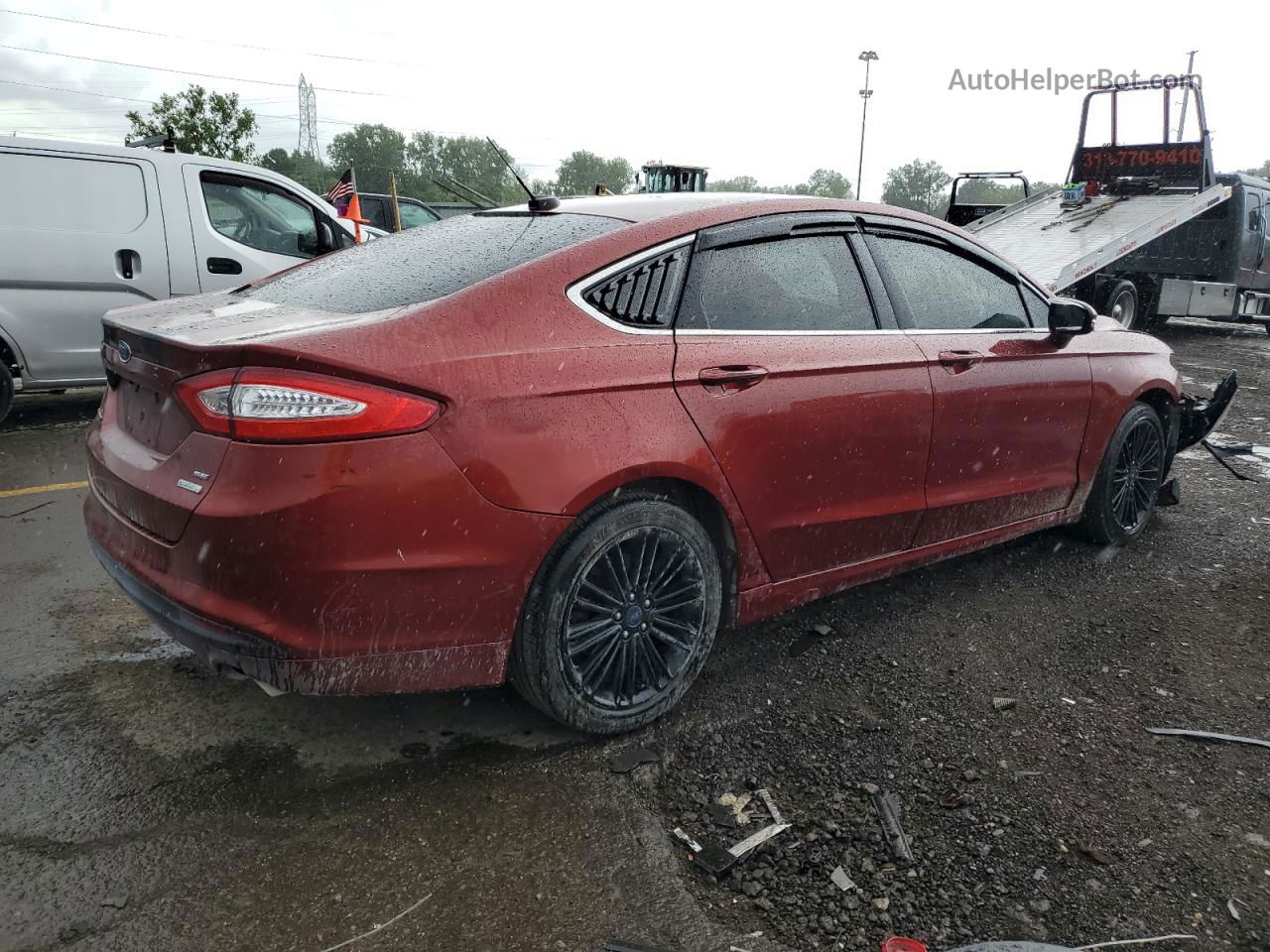 2014 Ford Fusion Se Burgundy vin: 3FA6P0HD6ER229910