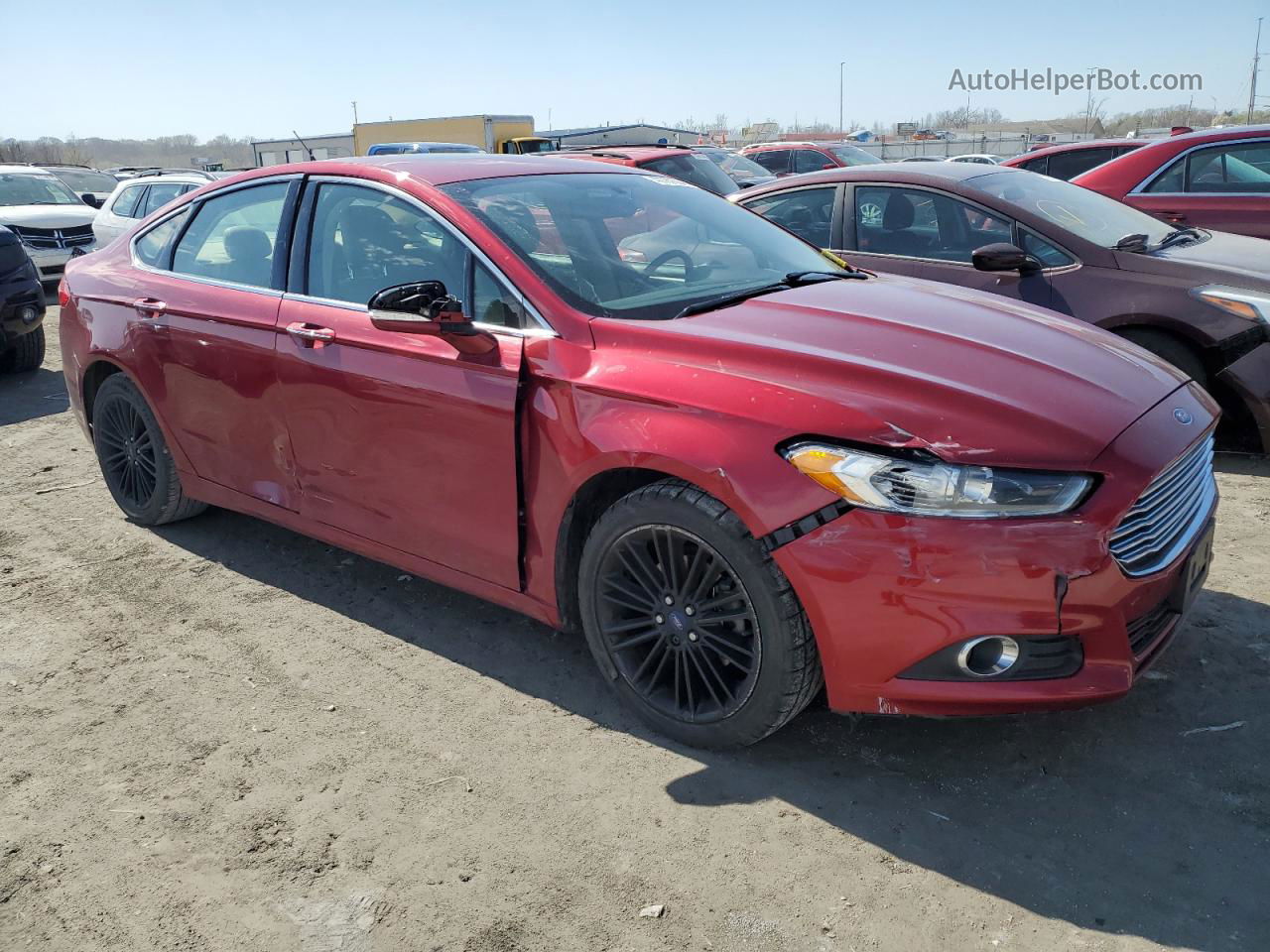 2014 Ford Fusion Se Red vin: 3FA6P0HD6ER312205