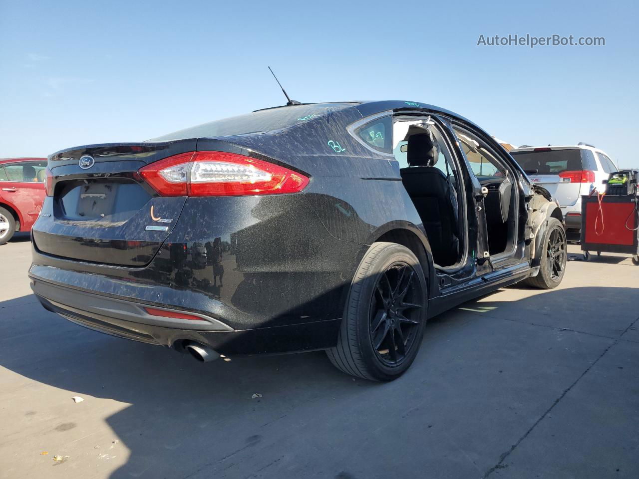 2014 Ford Fusion Se Black vin: 3FA6P0HD6ER314973