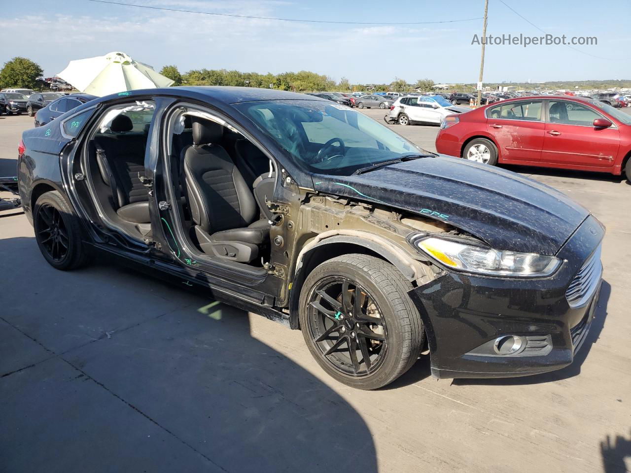 2014 Ford Fusion Se Black vin: 3FA6P0HD6ER314973