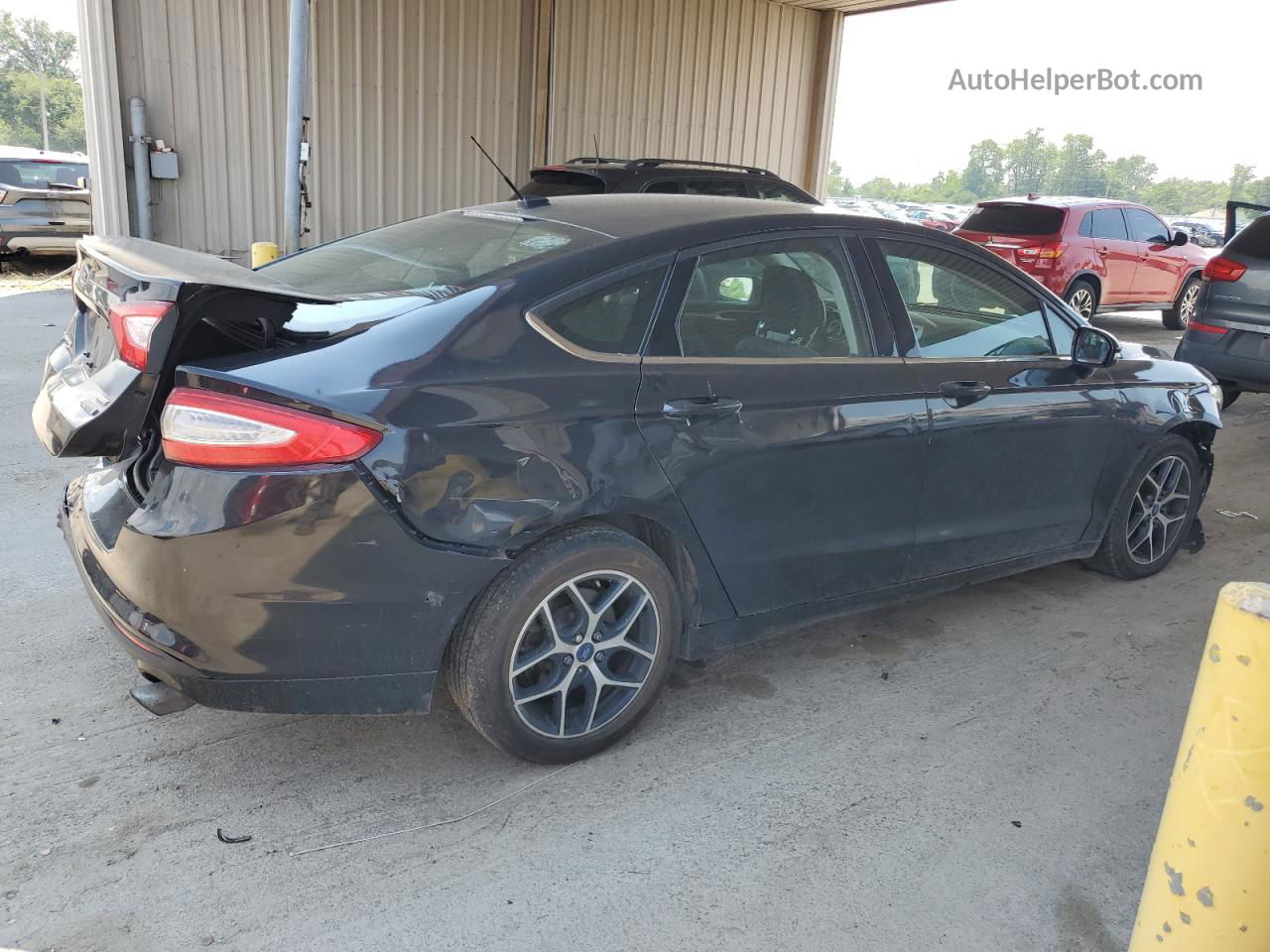 2014 Ford Fusion Se Black vin: 3FA6P0HD6ER325312