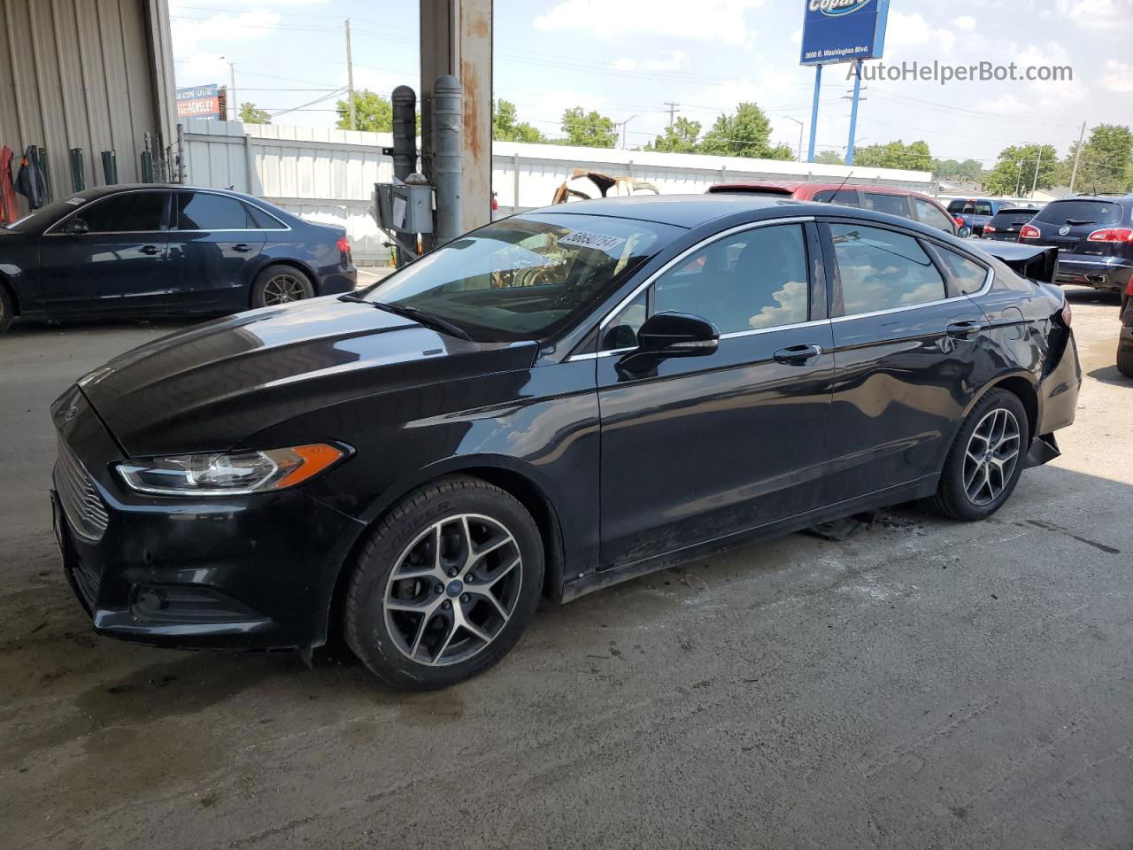 2014 Ford Fusion Se Black vin: 3FA6P0HD6ER325312