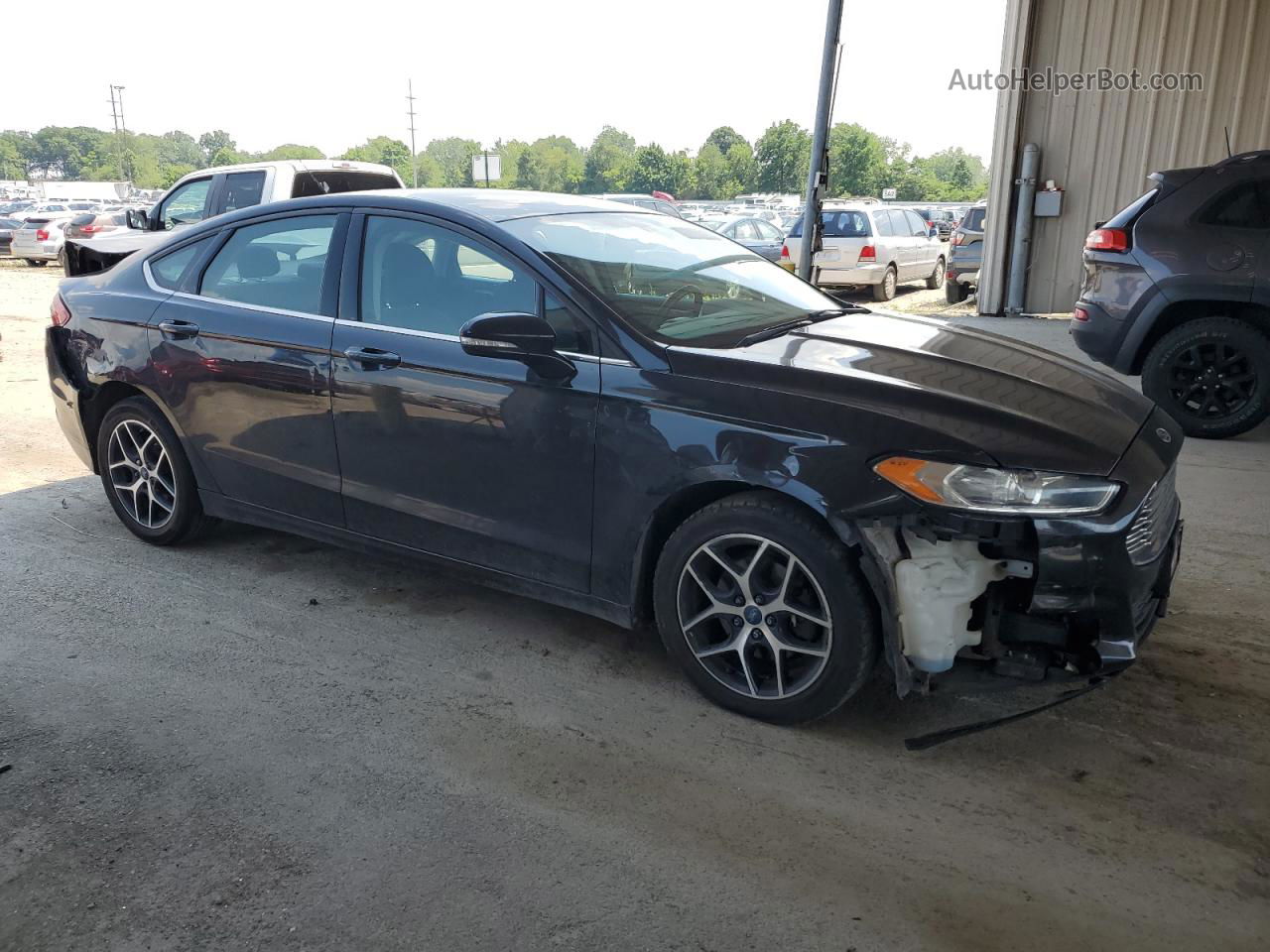 2014 Ford Fusion Se Black vin: 3FA6P0HD6ER325312