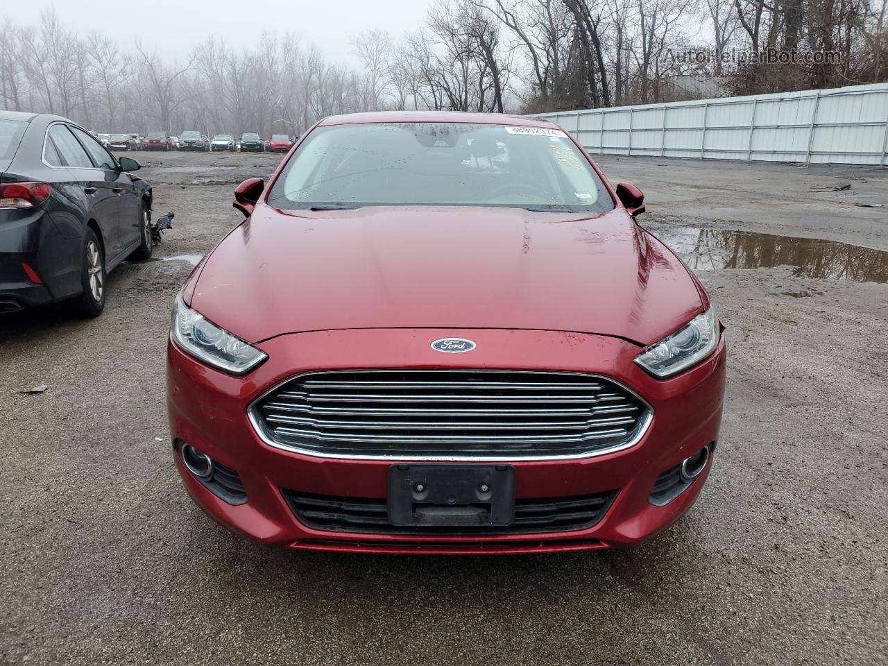 2014 Ford Fusion Se Темно-бордовый vin: 3FA6P0HD6ER345527