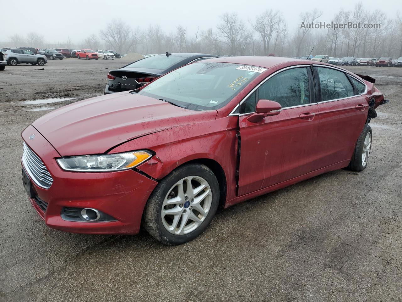 2014 Ford Fusion Se Maroon vin: 3FA6P0HD6ER345527