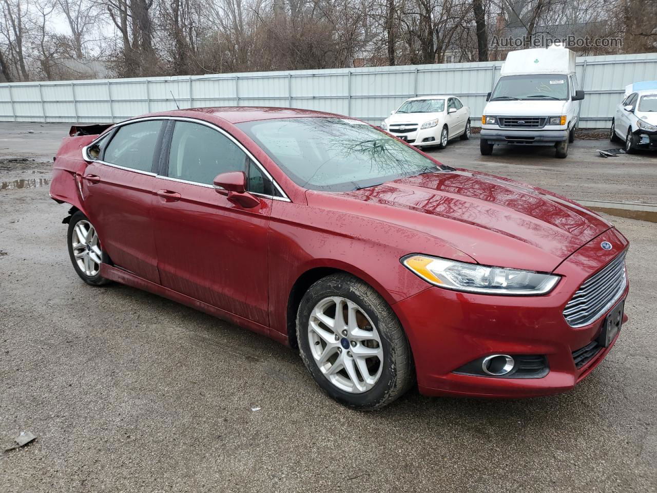 2014 Ford Fusion Se Темно-бордовый vin: 3FA6P0HD6ER345527