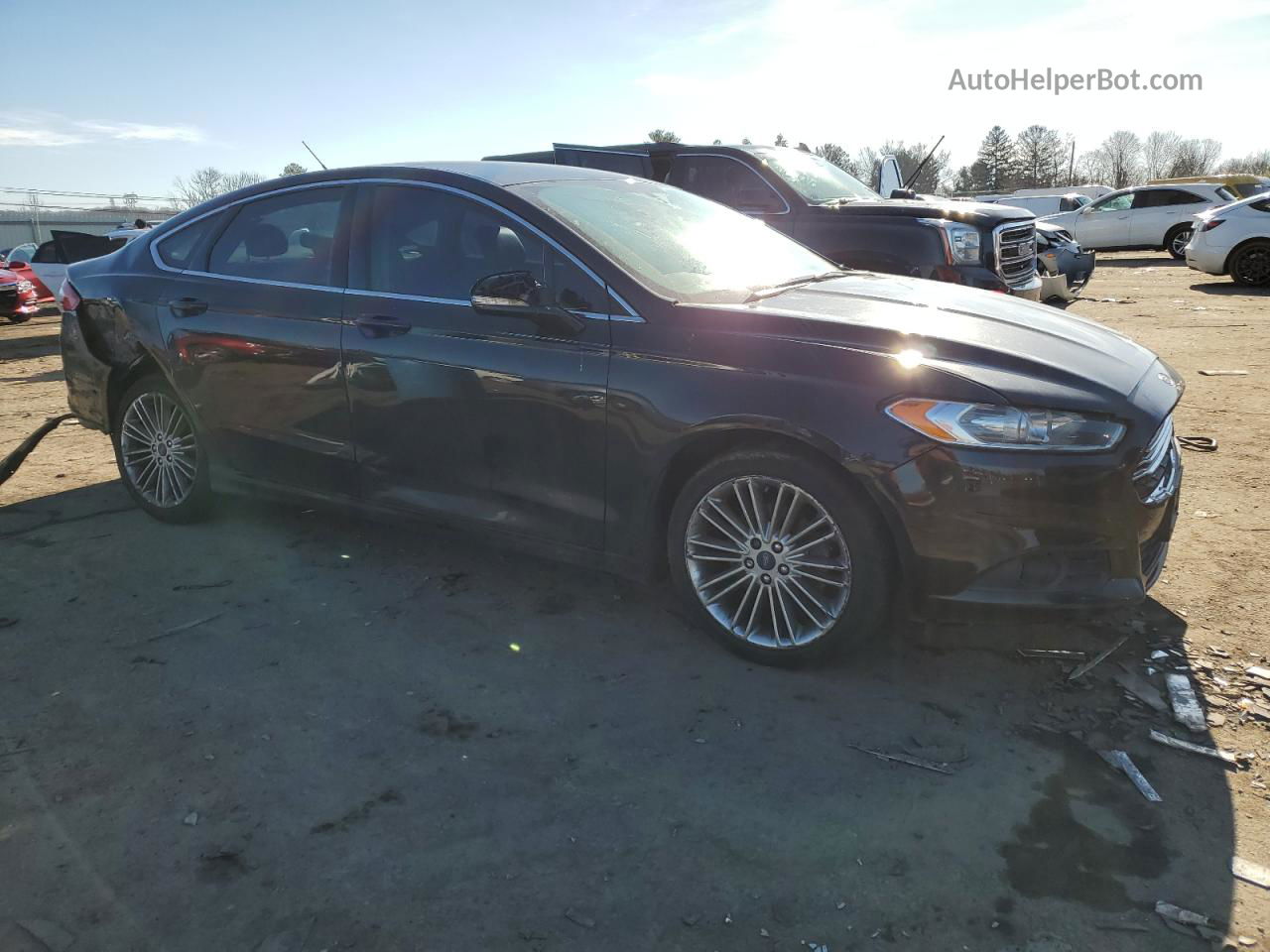 2014 Ford Fusion Se Black vin: 3FA6P0HD6ER372050