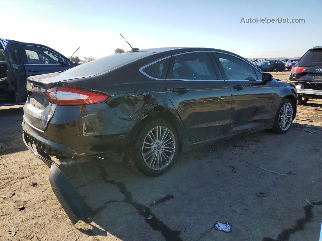 2014 Ford Fusion Se Black vin: 3FA6P0HD6ER372050