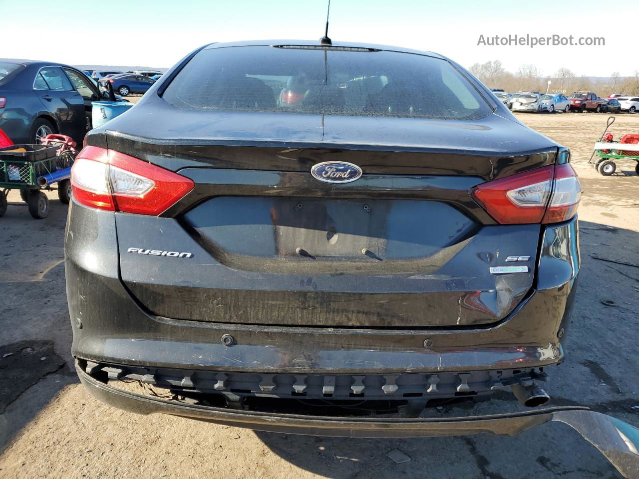 2014 Ford Fusion Se Black vin: 3FA6P0HD6ER372050