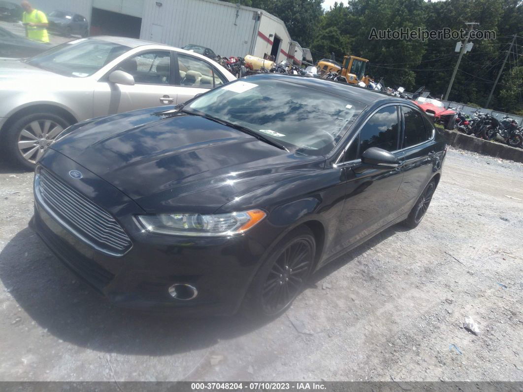 2014 Ford Fusion Se Black vin: 3FA6P0HD6ER372226