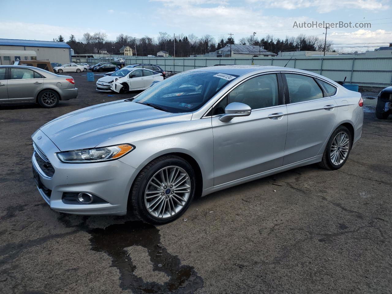 2014 Ford Fusion Se Silver vin: 3FA6P0HD6ER384599