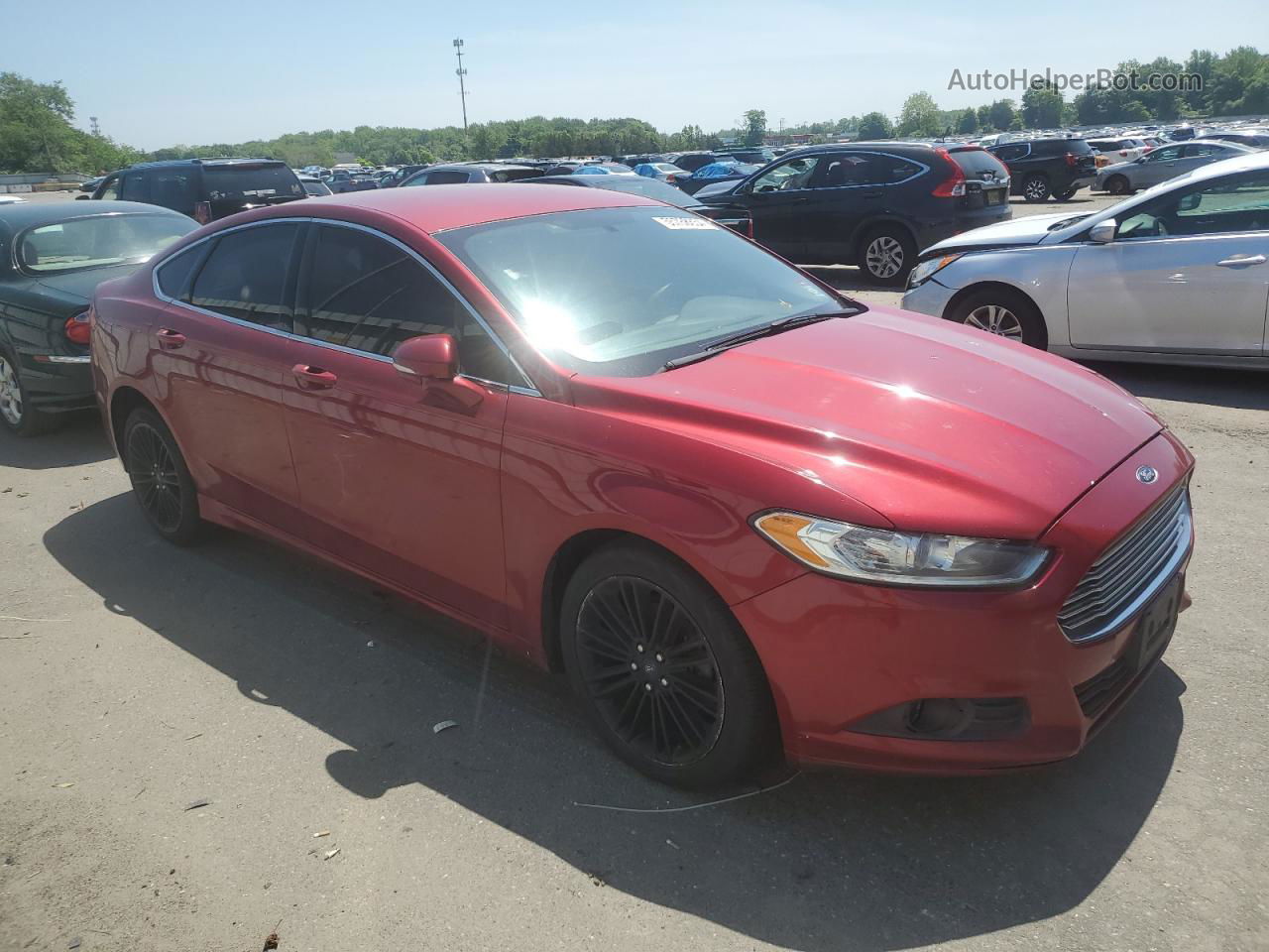 2014 Ford Fusion Se Красный vin: 3FA6P0HD6ER385445