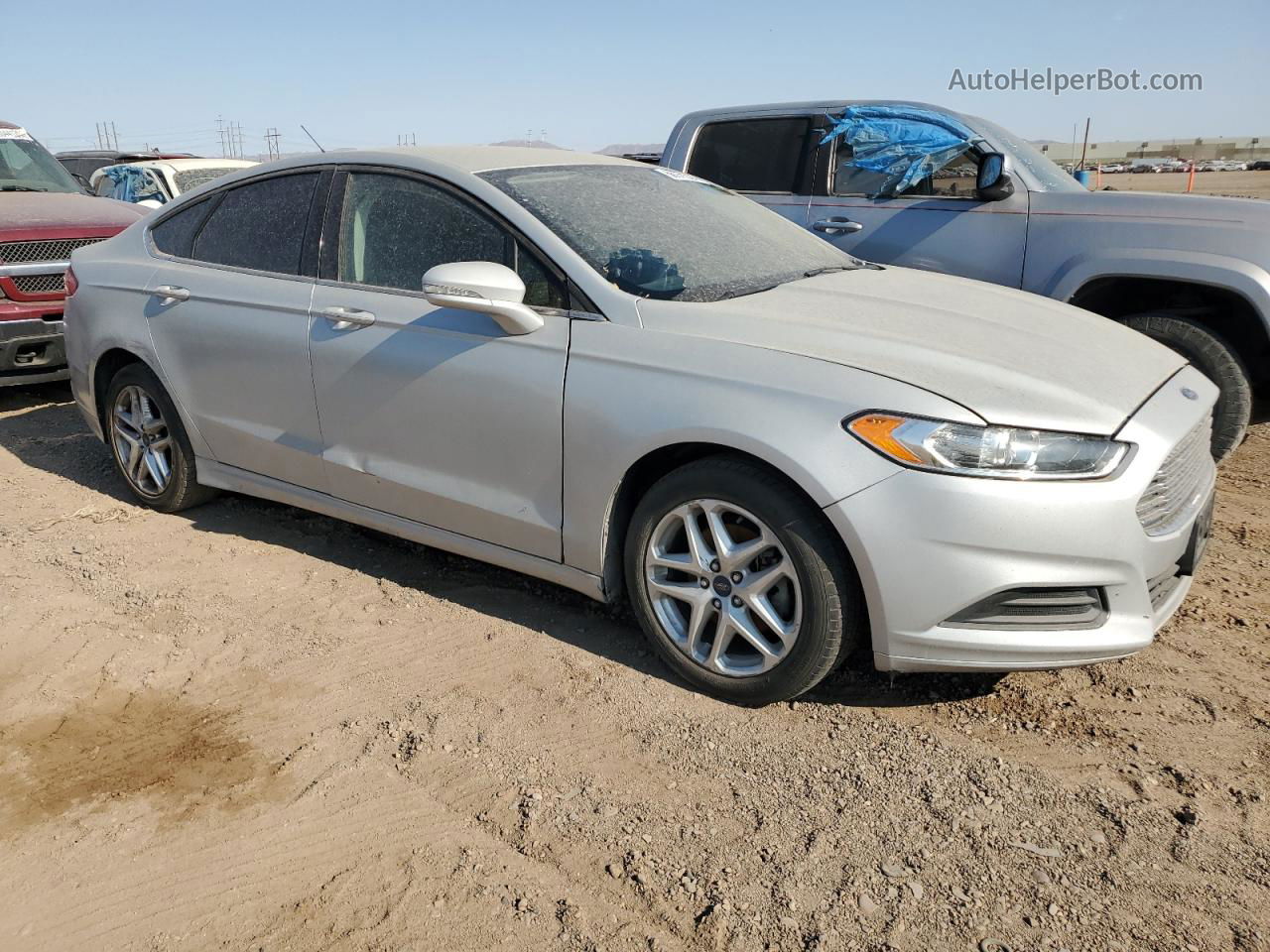 2014 Ford Fusion Se Silver vin: 3FA6P0HD6ER392699