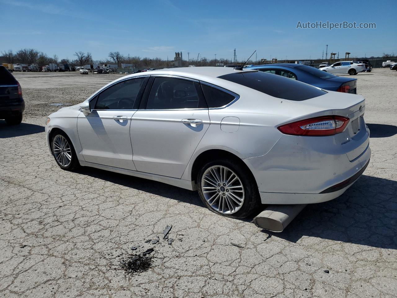 2015 Ford Fusion Se White vin: 3FA6P0HD6FR127704