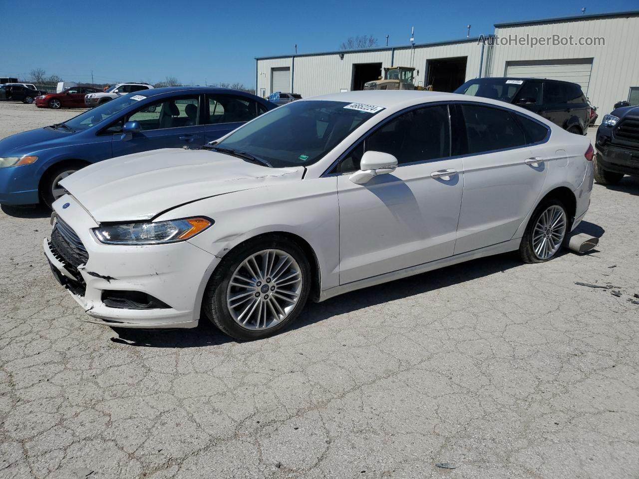 2015 Ford Fusion Se White vin: 3FA6P0HD6FR127704