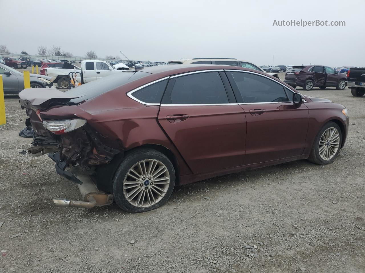 2015 Ford Fusion Se Burgundy vin: 3FA6P0HD6FR142669