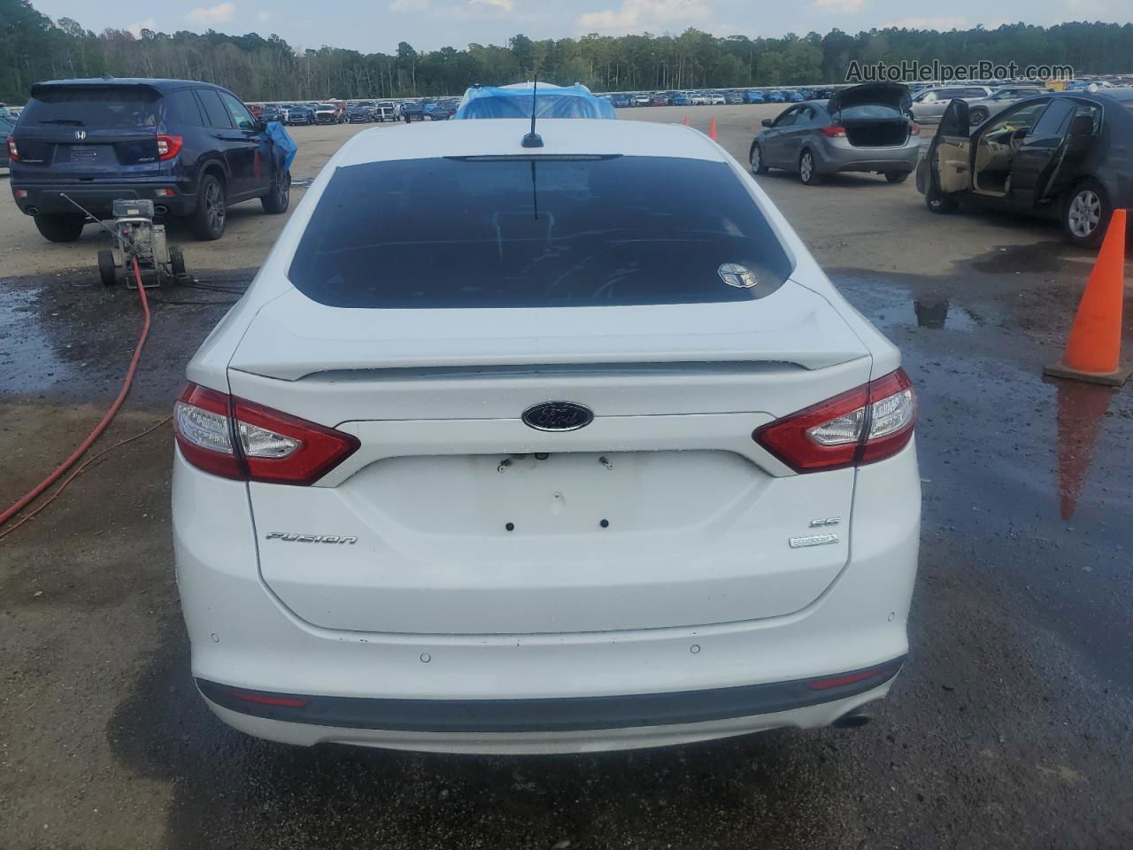 2016 Ford Fusion Se White vin: 3FA6P0HD6GR313180