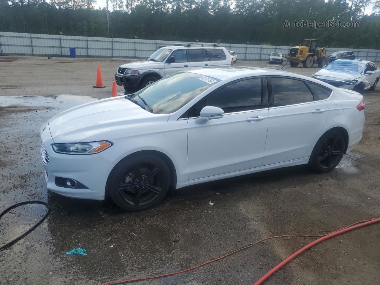 2016 Ford Fusion Se White vin: 3FA6P0HD6GR313180