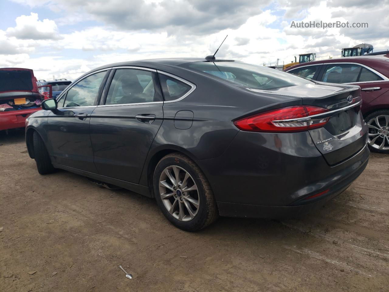 2017 Ford Fusion Se Gray vin: 3FA6P0HD6HR227210