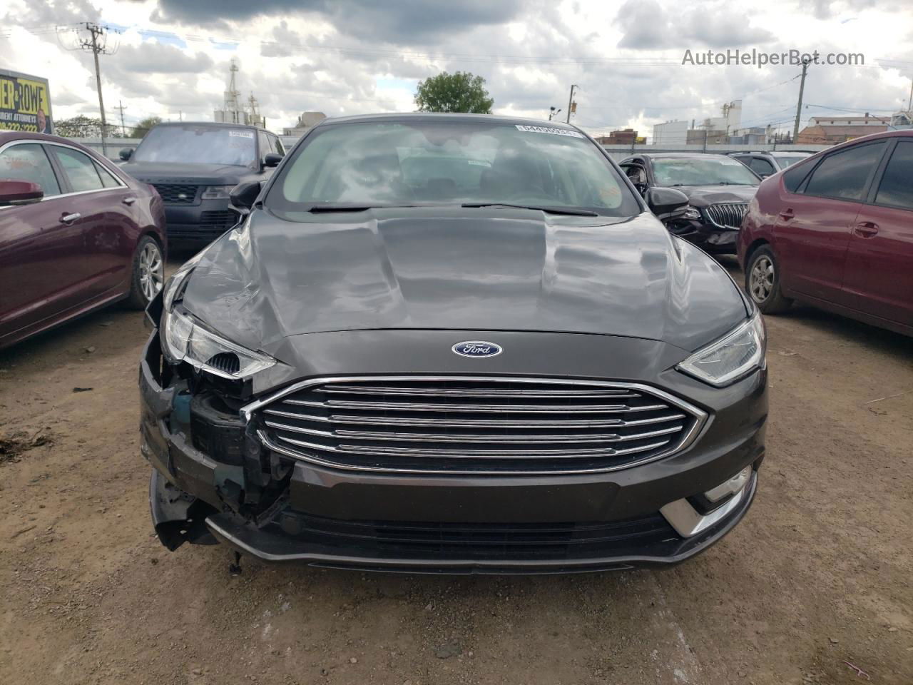 2017 Ford Fusion Se Gray vin: 3FA6P0HD6HR227210