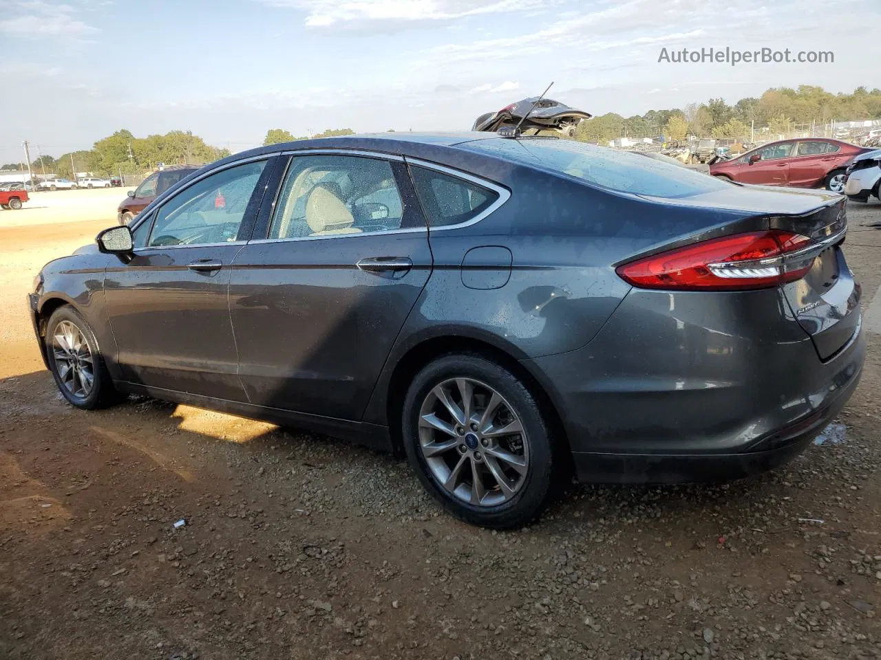 2017 Ford Fusion Se Gray vin: 3FA6P0HD6HR269277