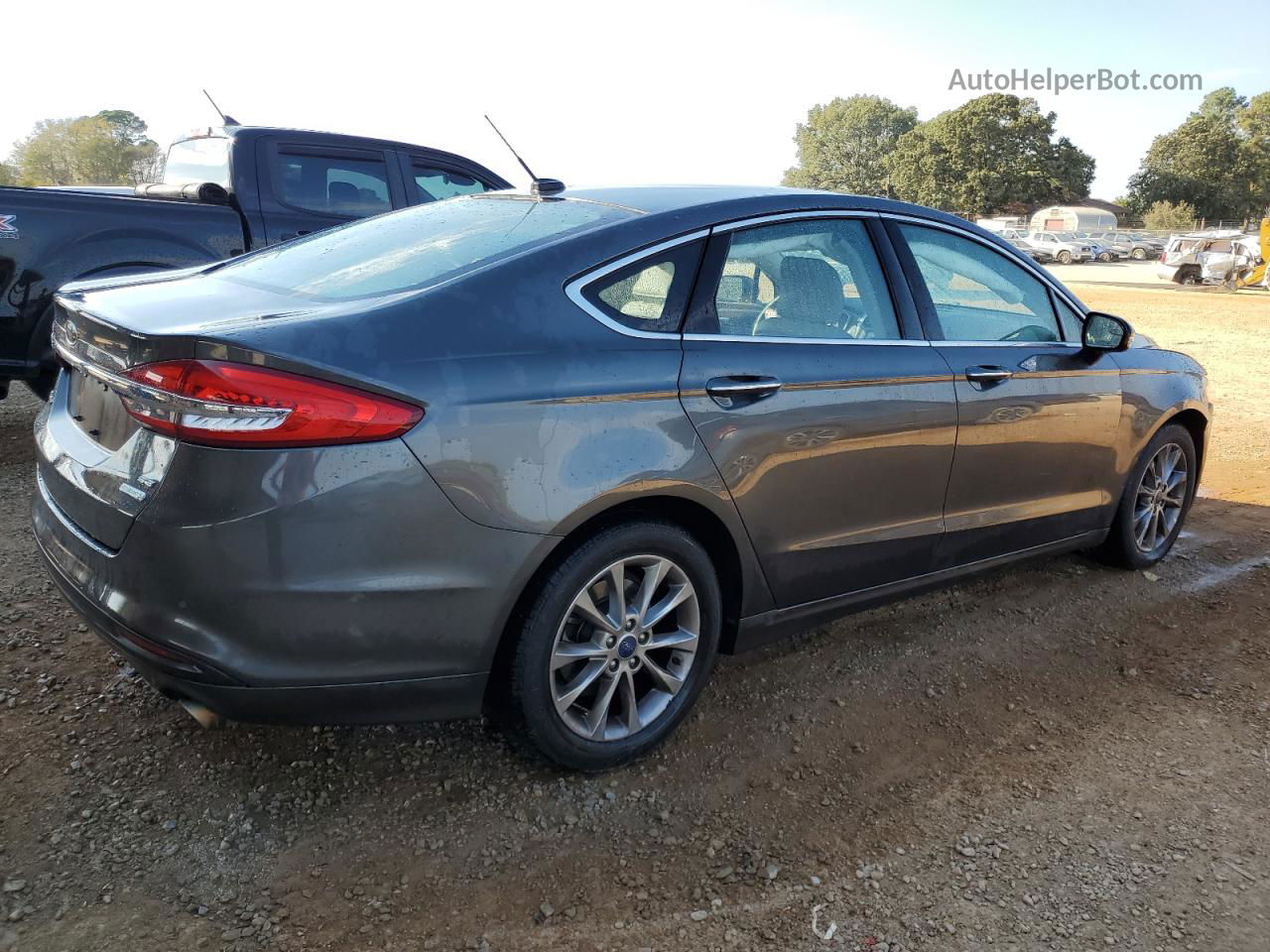 2017 Ford Fusion Se Gray vin: 3FA6P0HD6HR269277