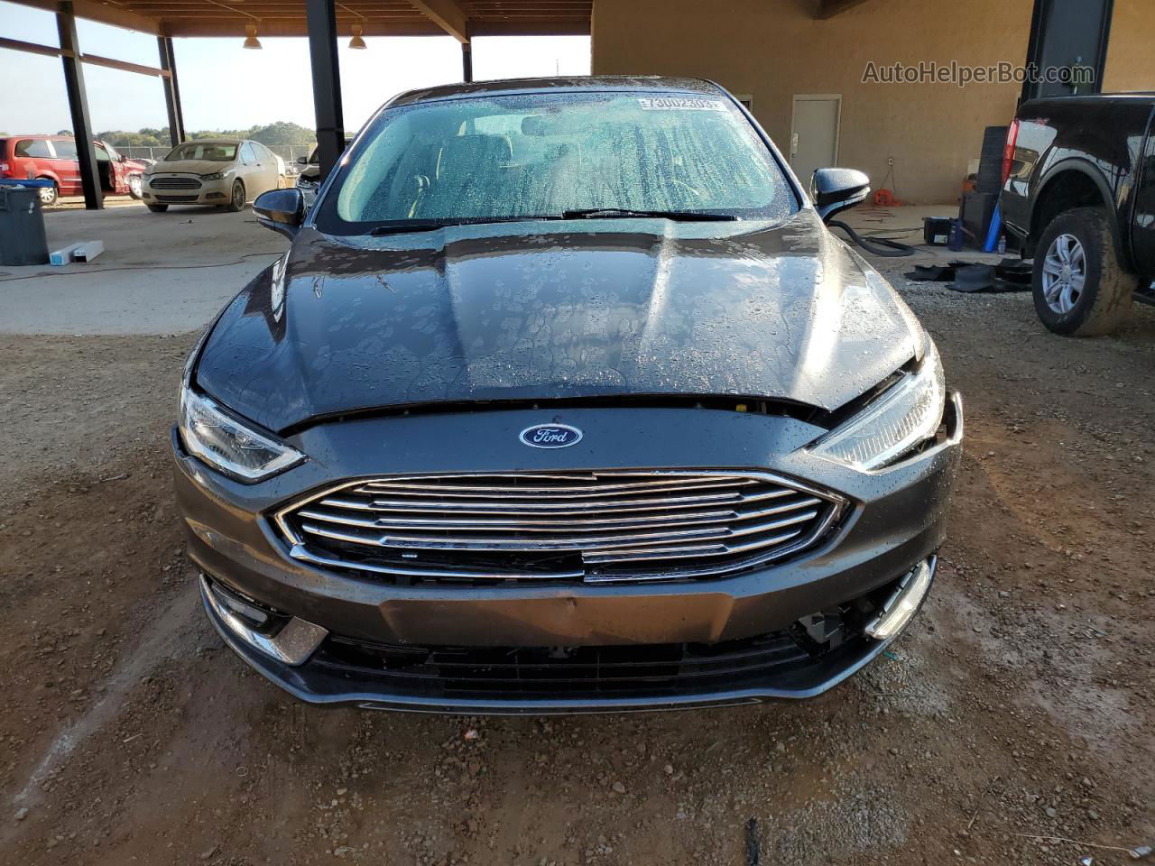 2017 Ford Fusion Se Gray vin: 3FA6P0HD6HR269277