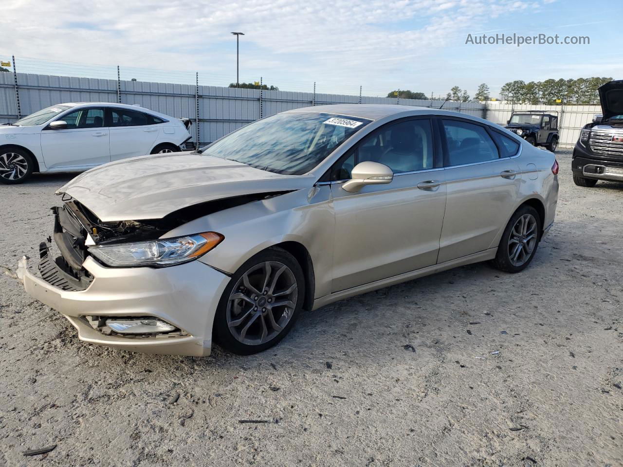 2017 Ford Fusion Se Золотой vin: 3FA6P0HD6HR401745