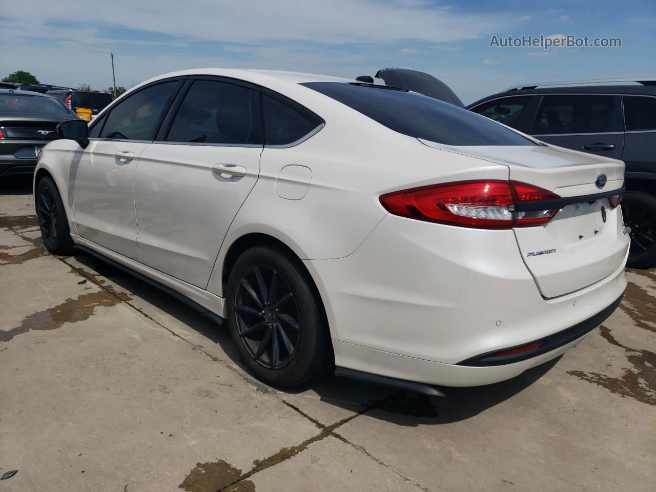 2017 Ford Fusion Se White vin: 3FA6P0HD6HR412969