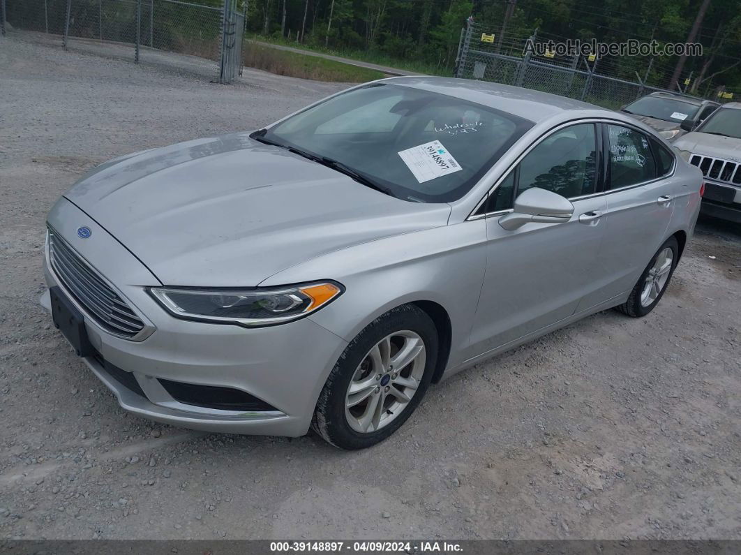 2018 Ford Fusion Se Silver vin: 3FA6P0HD6JR133687