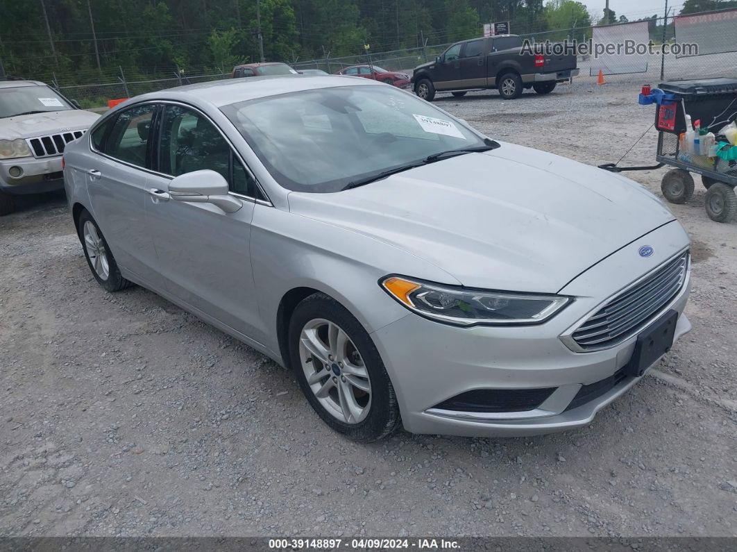 2018 Ford Fusion Se Silver vin: 3FA6P0HD6JR133687